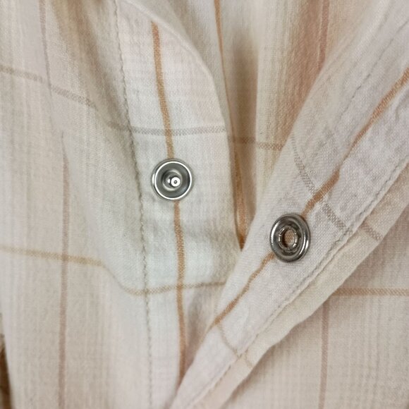 Levis Jeanswear Mens Plaid Windowpane Short Sleeve Pearl Snap Western Shirt XL - Picture 4 of 7